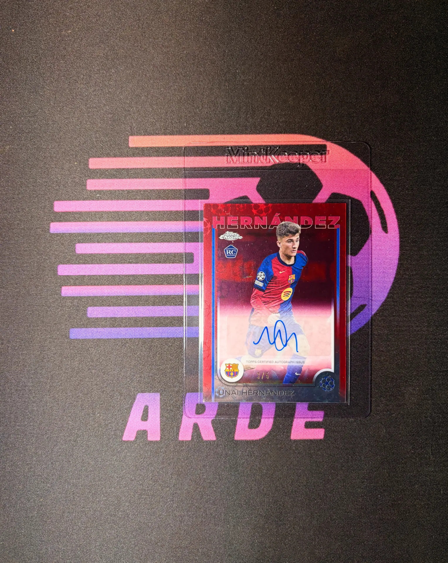 TOPPS CHROME UNAI HERNANDEZ LOGOFRACTOR AUTOGRAPH  /5