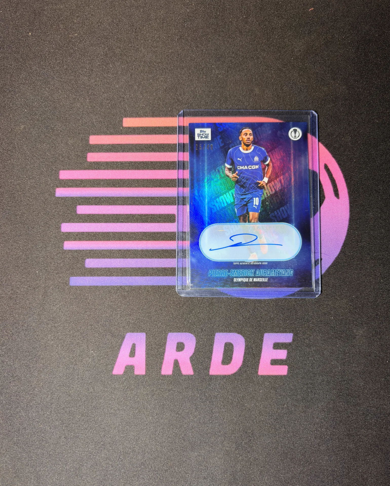 TOPPS SOWTIME EXCLUSIVE AUBAMEYANG AUTOGRAPH /49 BLUE